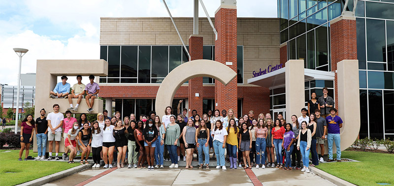 large group of students